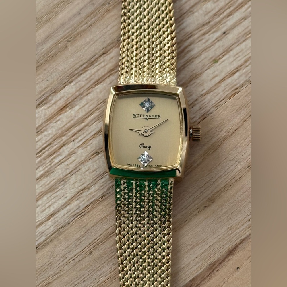 Wittnauer Longines Diamond Rare Vintage Ladies Watch Gold Bracelet Case Dial - Picture 3 of 16